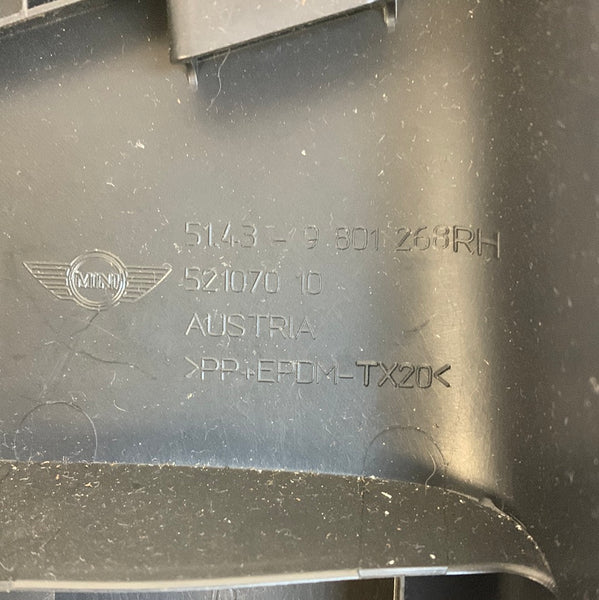 MINI R60 Countryman Headliner Rear Right Passenger C Pillar Trim Black  51439801268