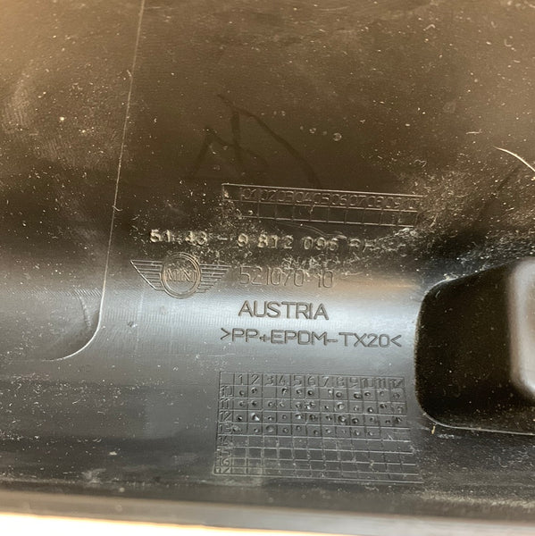 MINI R60 Countryman Headliner Front Right Passenger A Pillar Trim Black 9812096