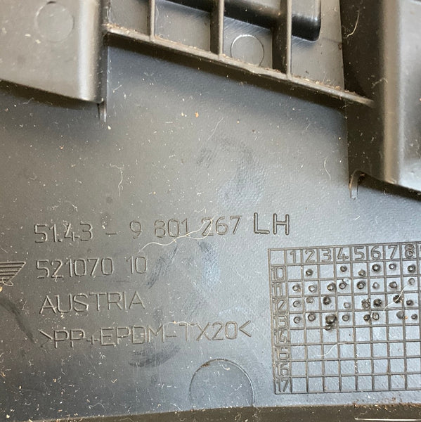 MINI R60 Countryman Rear Headliner Driver C Pillar Trim Black 51439801267