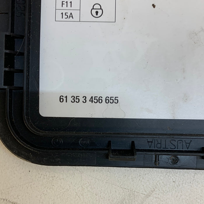 MINI R60 Countryman S Right/Passenger Side Interior Fuse Box Cover Trim Black 61353456655