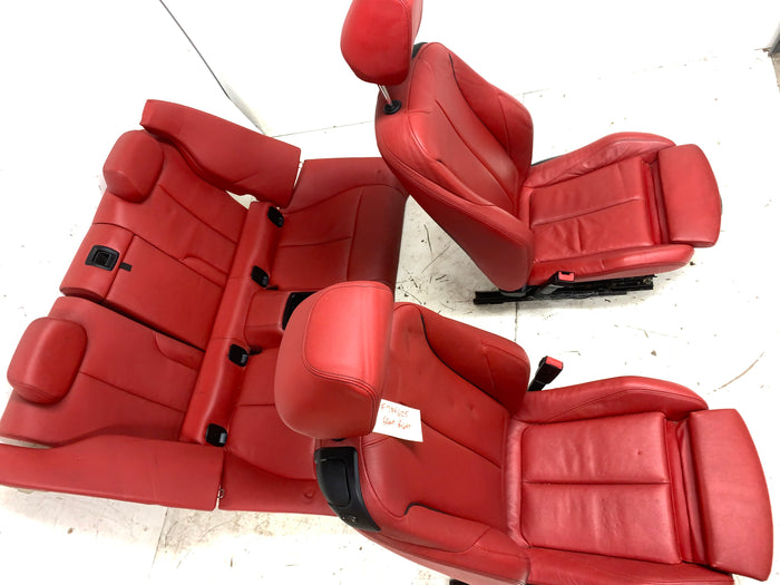 BMW F32 4 Series Coral Red Leather Interior (Sport Seats & Door Panels)