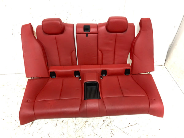 BMW F32 4 Series Coral Red Leather Interior Rear Seat Set
