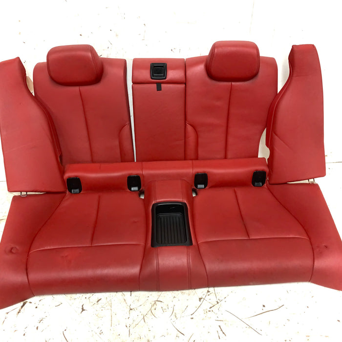 BMW F32 4 Series Coral Red Leather Interior Rear Seat Set