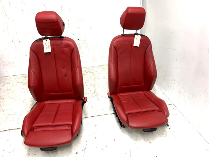 BMW F32 4 Series Coral Red Leather Interior (Sport Seats & Door Panels)