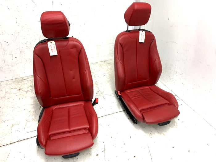 BMW F32 4 Series Coral Red Leather Interior (Sport Seats & Door Panels)