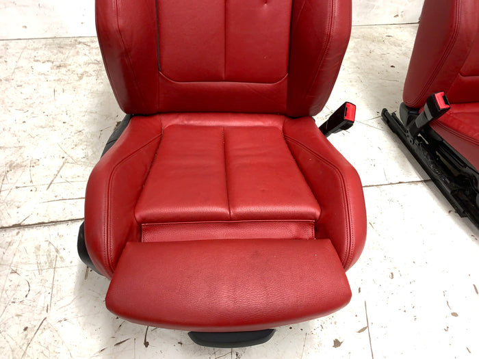 BMW F32 4 Series Coral Red Leather Interior (Sport Seats & Door Panels)