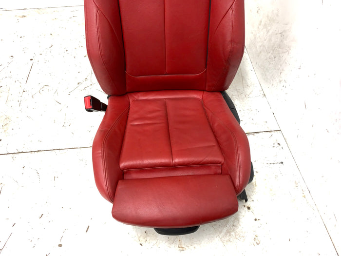 BMW F32 4 Series Coral Red Leather Interior (Sport Seats & Door Panels)