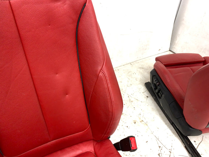 BMW F32 4 Series Coral Red Leather Interior (Sport Seats & Door Panels)