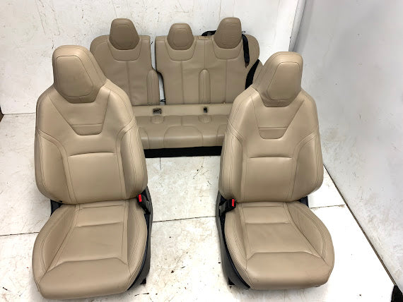 Tesla Model S Front & Rear Tan/Beige Seats