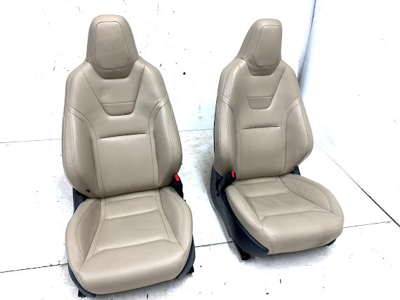 Tesla Model S Front & Rear Tan/Beige Seats