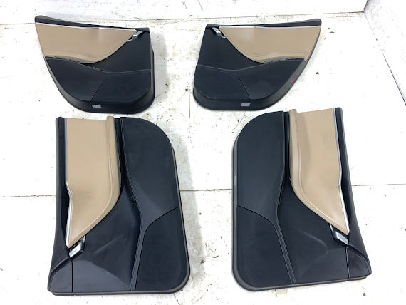 Tesla Model S Front & Rear Tan/Beige Interior Door Panels/Cards