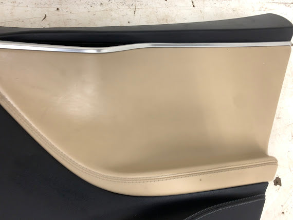 Tesla Model S Front & Rear Tan/Beige Interior Door Panels/Cards