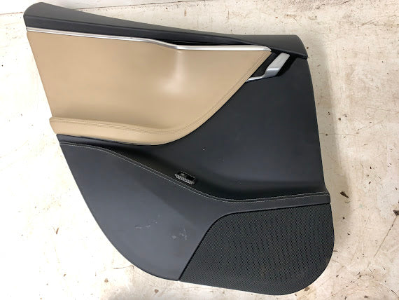 Tesla Model S Front & Rear Tan/Beige Interior Door Panels/Cards