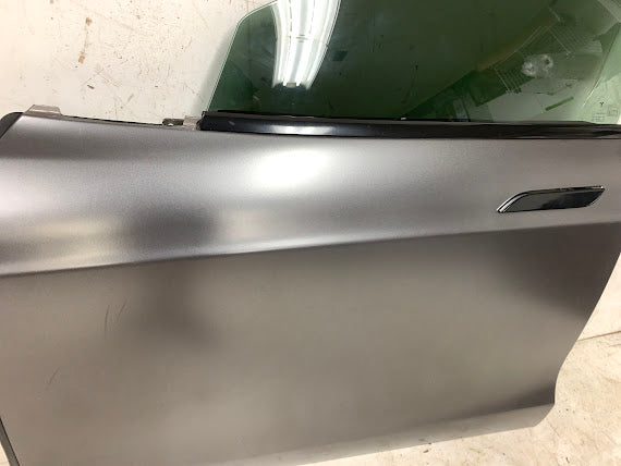 Tesla Model S Left/Driver Side Front Door Titanium Metallic (PPTI) *NOTE*