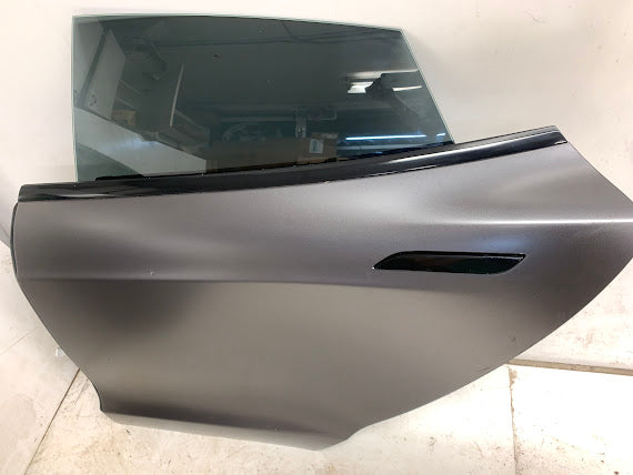 Tesla Model S Left/Driver Side Rear Door Titanium Metallic (PPTI) *NOTE*