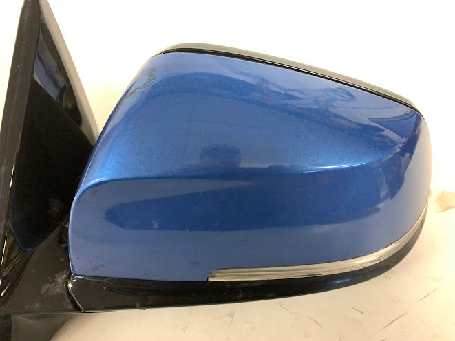 BMW F32 F33 F36 4 Series Left/Driver Side Shadowline/Gloss Black Mirror Estoril Blau (B45) 51167285273