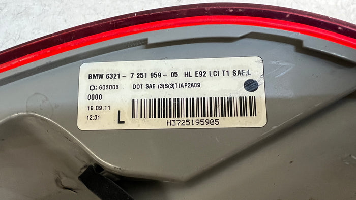 BMW E92 3 Series LCI LED Tail Light Set 7251959 / 7251960