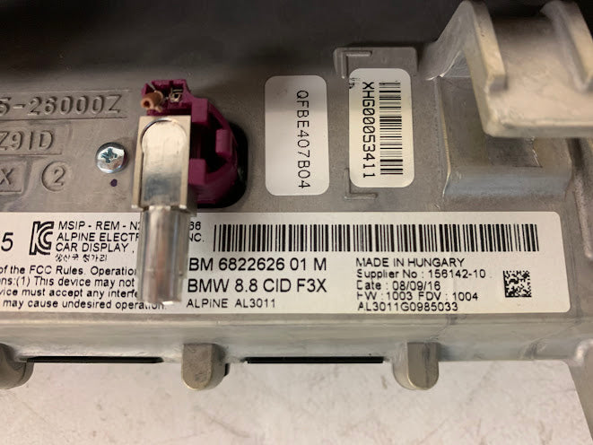 BMW F30 F31 F32 F33 F34 F36 3 & 4 Series iDrive/Navigation 8.8