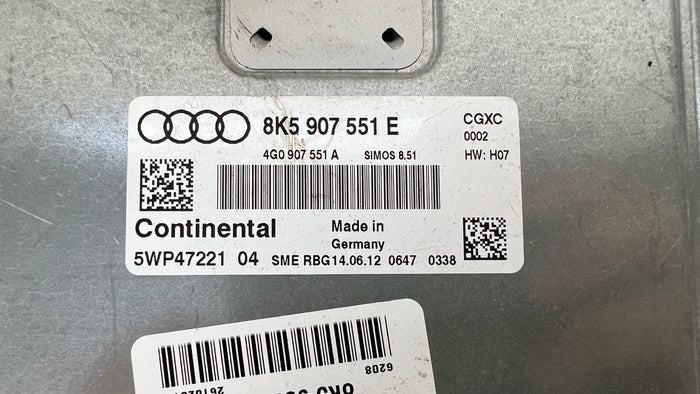 AUDI B8/8K S4 ENGINE CONTROL MODULE DME/ECU 8K5907551E