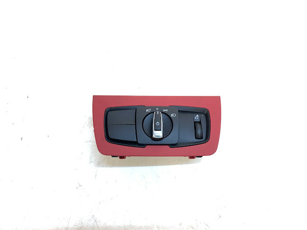 BMW F30 F31 F32 F33 F34 F36 3 & 4 Series Light Control Switch W/Coral Red Trim 9393939