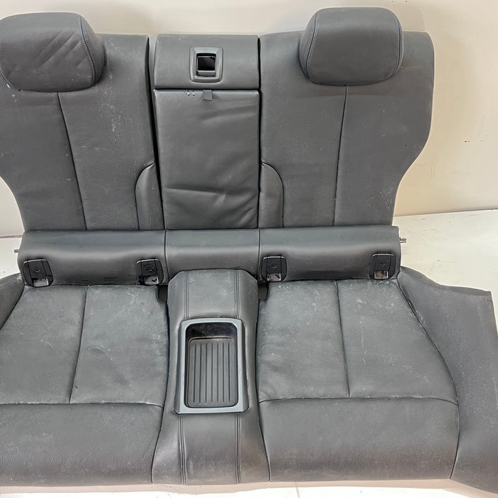 BMW F32 REAR SEAT - BLACK LEATHER W/BLUE STITCHING