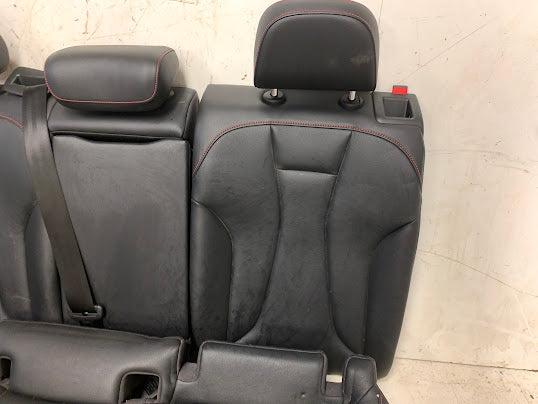 Audi 8V RS3 Black Leather Front & Rear Seats W/Red Stitching