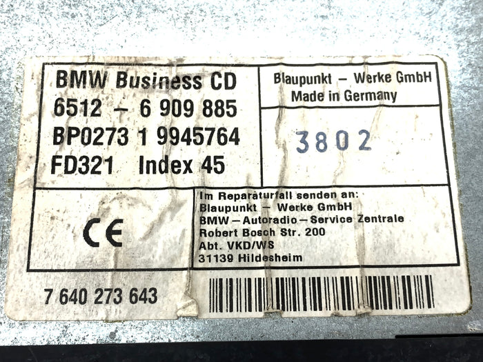 BMW Z3 M Roadster Coupe Business CD Player Radio Stereo Headunit 6909885