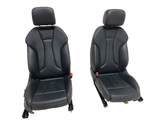 Audi 8V RS3 Front Heated Black Leather Seats W/Red Stitching 8V3881805M