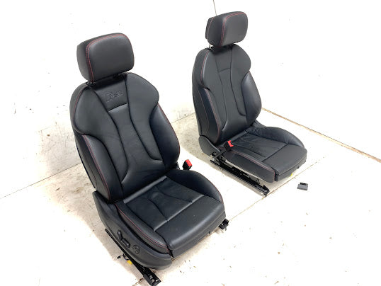 Audi 8V RS3 Black Leather Front & Rear Seats W/Red Stitching