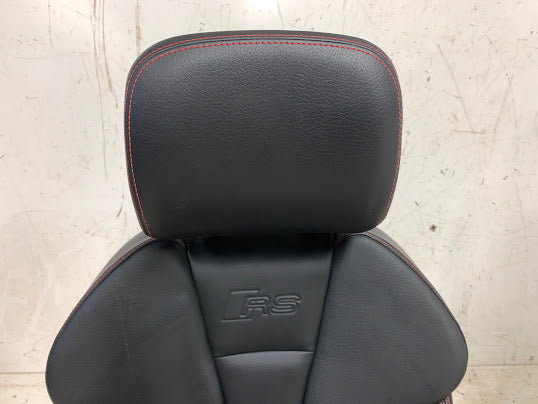 Audi 8V RS3 Black Leather Front & Rear Seats W/Red Stitching