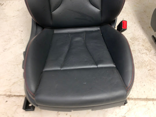 Audi 8V RS3 Black Leather Front & Rear Seats W/Red Stitching