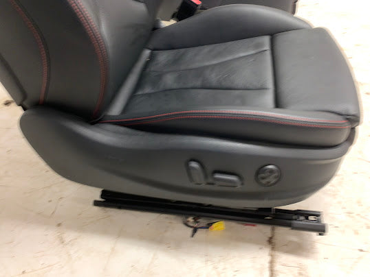 Audi 8V RS3 Black Leather Front & Rear Seats W/Red Stitching