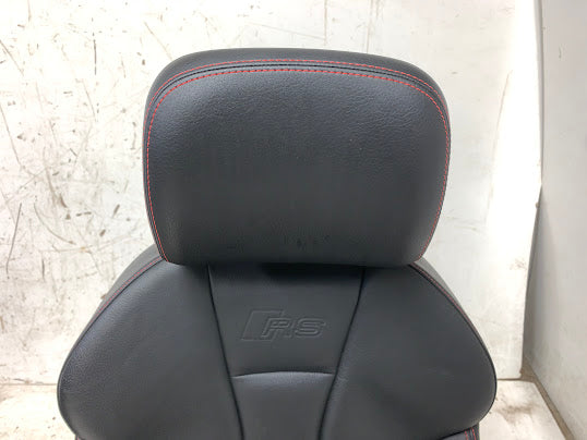 Audi 8V RS3 Black Leather Front & Rear Seats W/Red Stitching