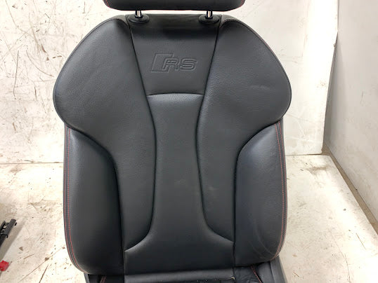 Audi 8V RS3 Black Leather Front & Rear Seats W/Red Stitching