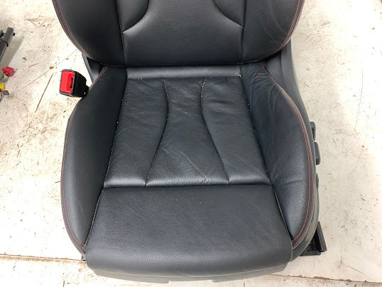 Audi 8V RS3 Black Leather Front & Rear Seats W/Red Stitching