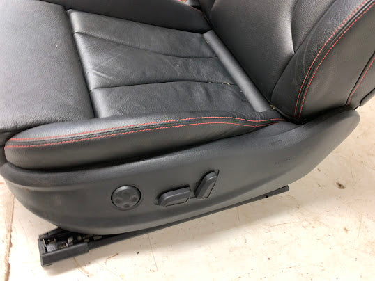 Audi 8V RS3 Black Leather Front & Rear Seats W/Red Stitching