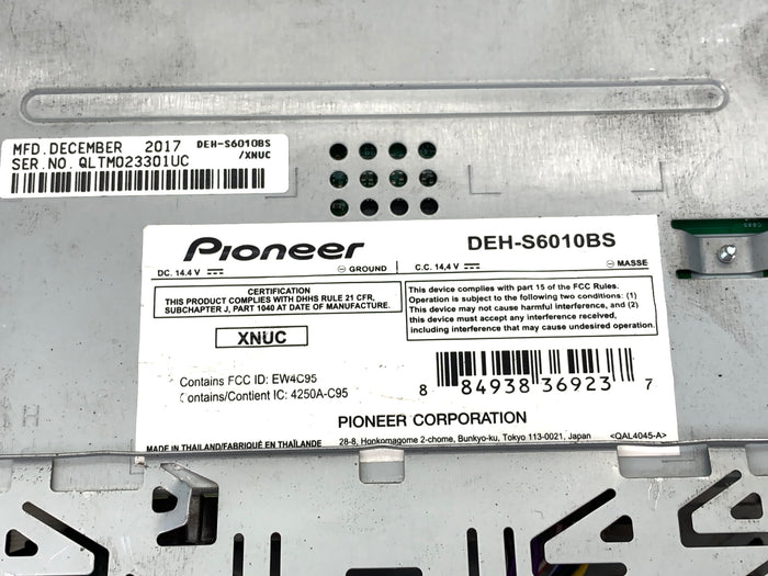 BMW Z3 M Coupe Roadster Pioneer Bluetooth Radio Amplifier Headunit Stereo DEH-S6010BS