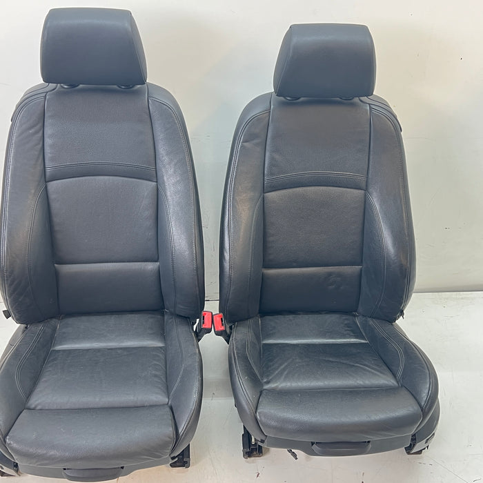 BMW E92 3 Series Black Leather Front Sport Seats