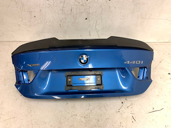 BMW F32 440i 435i 430i 428i Trunk Lid W/Aftermarket Spoiler Estoril Blue (B45) 41007381193