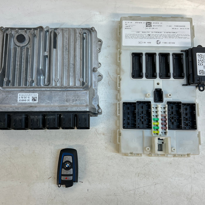 BMW F30 F31 F32 F33 F34 F36 330i/430i B46 DME/ECU W/FEM & Key Fob 8740343/8707676/66128723610