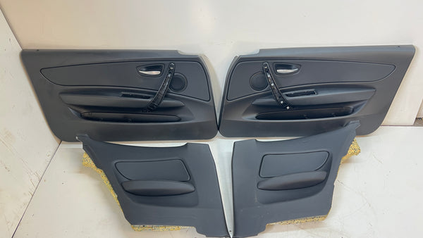 BMW E82 1 Series Black Vinyl Door Panel Set