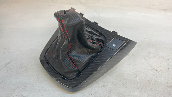 Hyundai BK1/BK2 Genesis Coupe Automatic Shifter Trim & Shift Boot Carbon Fiber 84650-2M000 *Damage*
