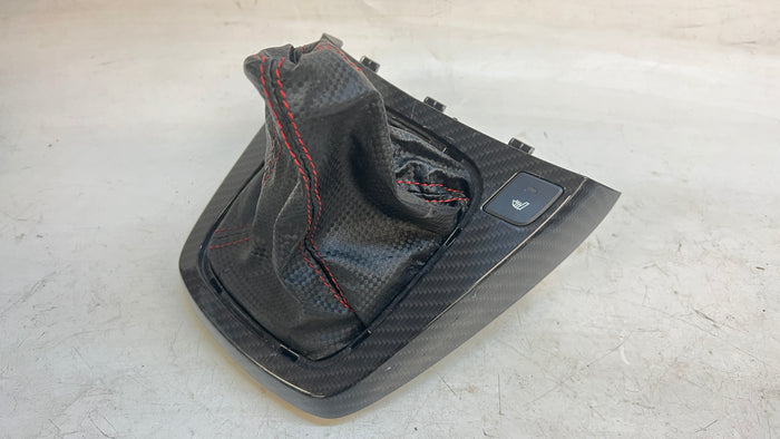 Hyundai BK1/BK2 Genesis Coupe Automatic Shifter Trim & Shift Boot Carbon Fiber 84650-2M000 *Damage*