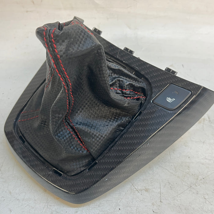 Hyundai BK1/BK2 Genesis Coupe Automatic Shifter Trim & Shift Boot Carbon Fiber 84650-2M000 *Damage*