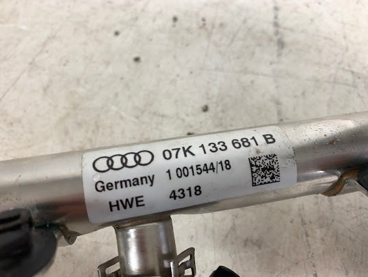 Audi 8V RS3 DAZA Low Pressure Fuel Rail W/Fuel Injectors 07K133681B