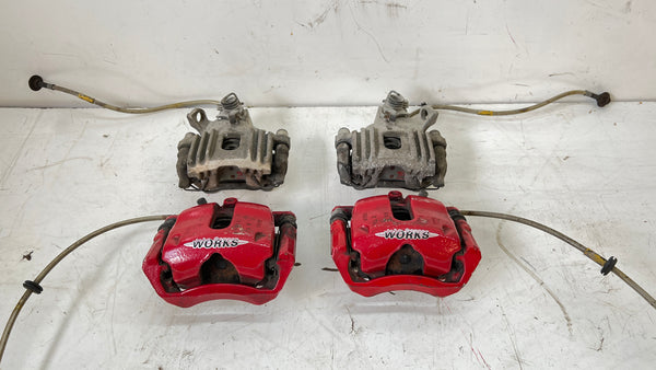 MINI R53 Cooper S JCW Red Brake Calipers Front & Rear Set 34116770191