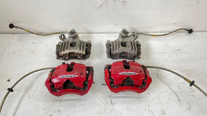 MINI R53 Cooper S JCW Red Brake Calipers Front & Rear Set 34116770191