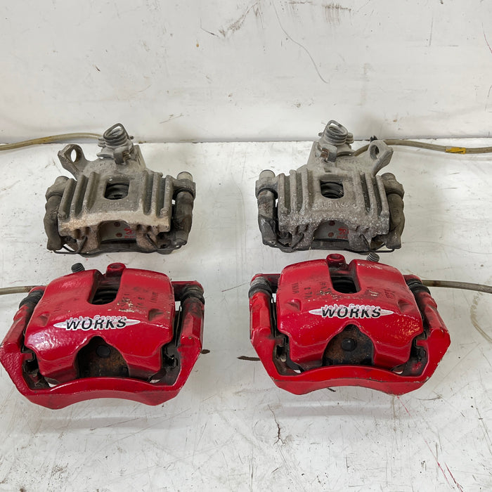 MINI R53 Cooper S JCW Red Brake Calipers Front & Rear Set 34116770191