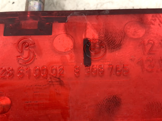 BMW E46 325ci M3 330ci 323ci Convertible Trunk Red Third Brake Light 8368765