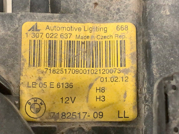 BMW E92 E93 335i 328i Pre-LCI Left/Driver Side Adaptive Xenon Headlight 7182517 *DAMAGED*